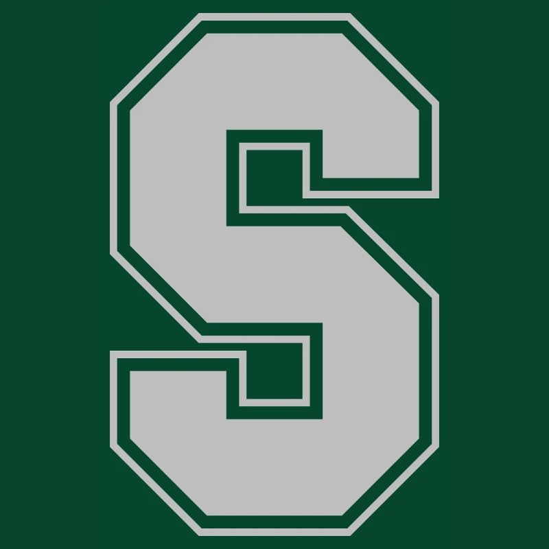 Monogramme Maison du Collège Gris Vert Initiale S