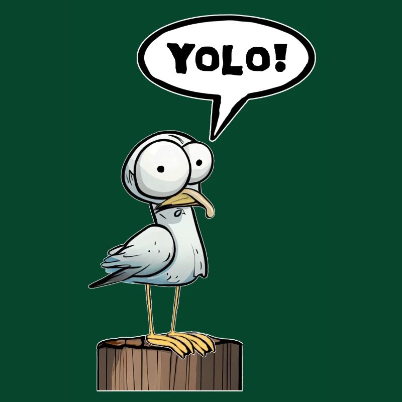 Möwe Sprechblase Yolo