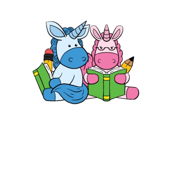 Unicornio morado y azul aprenden juntos.' Osito de peluche | Spreadshirt