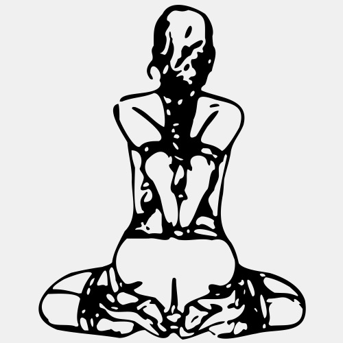 Slavegirl on her knees - backside bondage