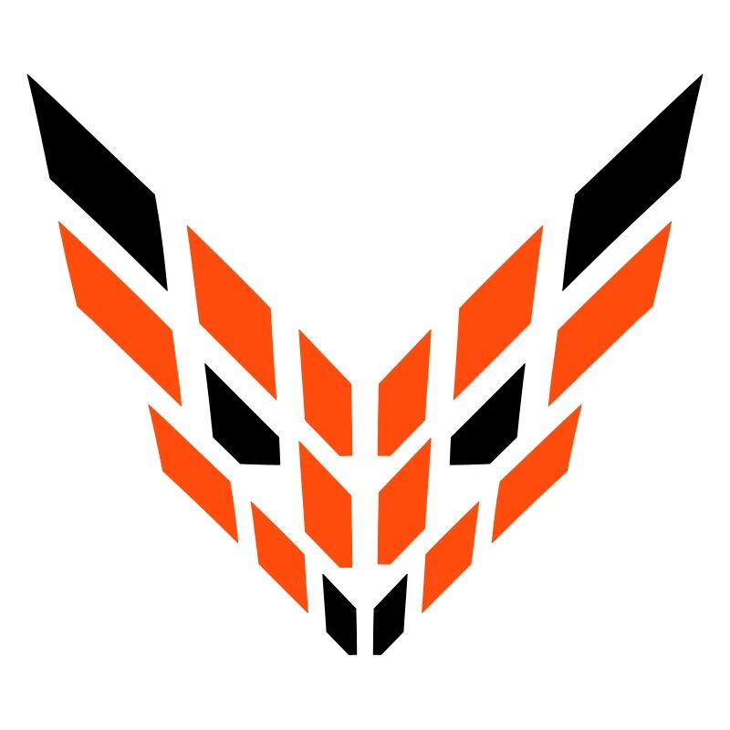 Fuchs Rotfuchs Abstraktes Logo Cool Böser Blick