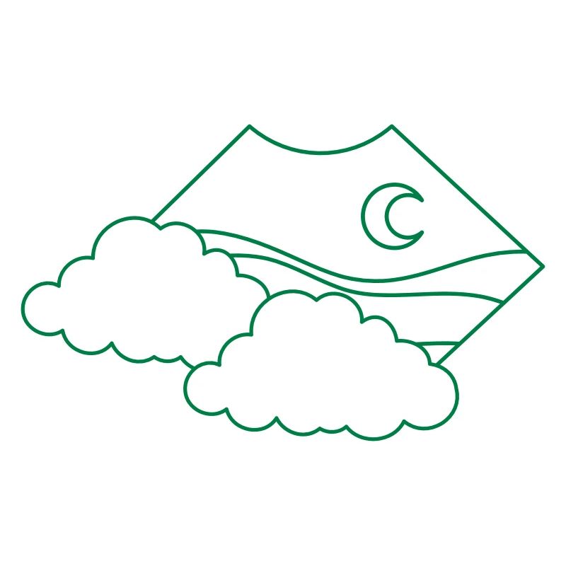 Nuage BOHO au-dessus de la lune