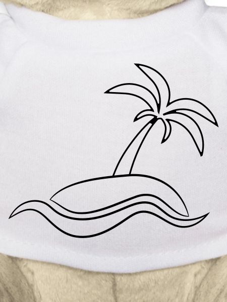 Island palm sea vacation