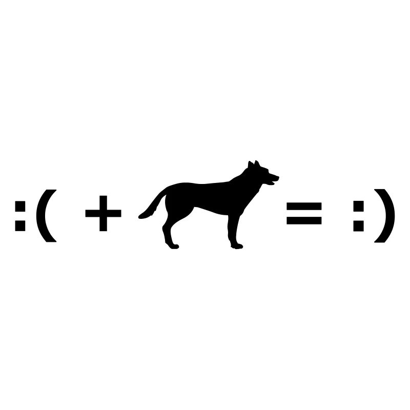 :( + Hund = :) Glücksformel