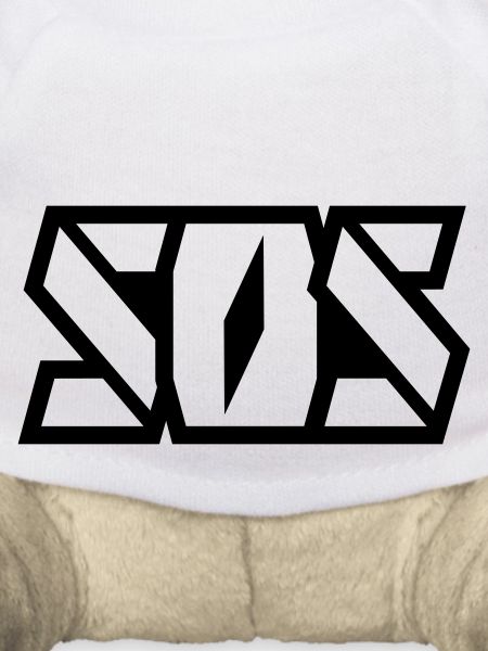SOS lettering