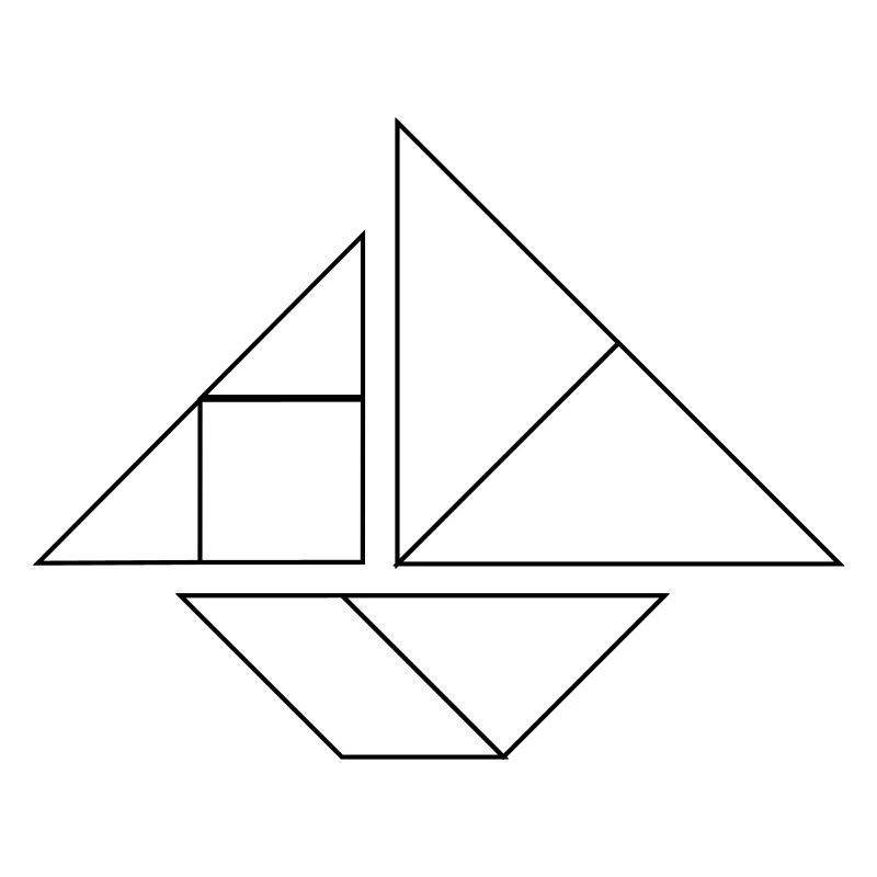 Boot Tangram – Line Art