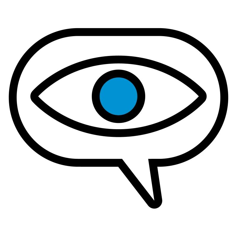 Eye Seeing Comic Speech Bubble