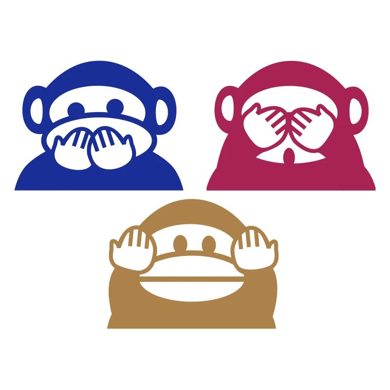 Triangle de trois singes (b)
