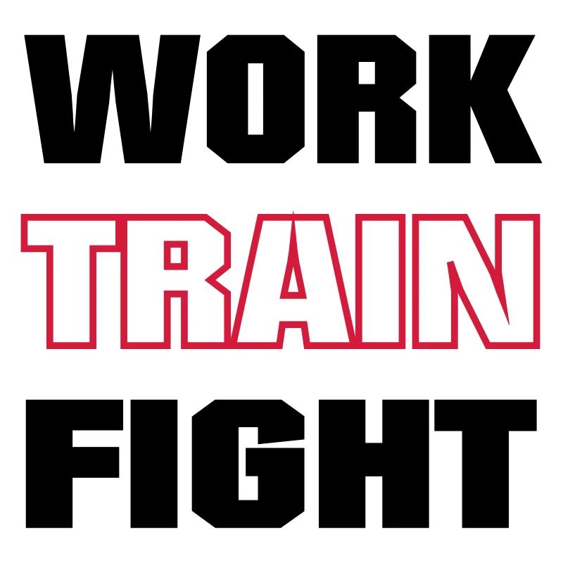 work train fight colored