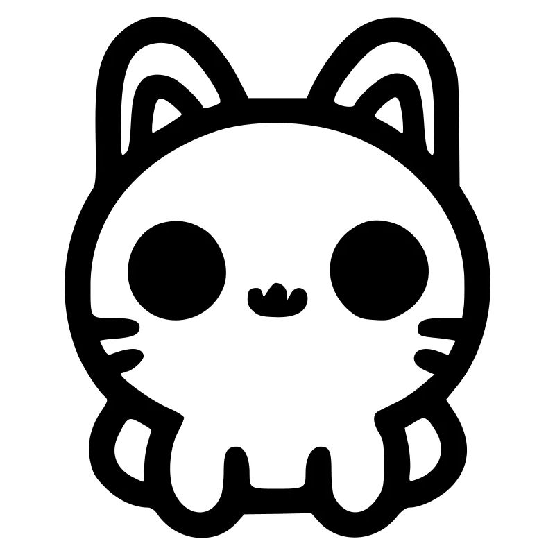 Chat mignon assis