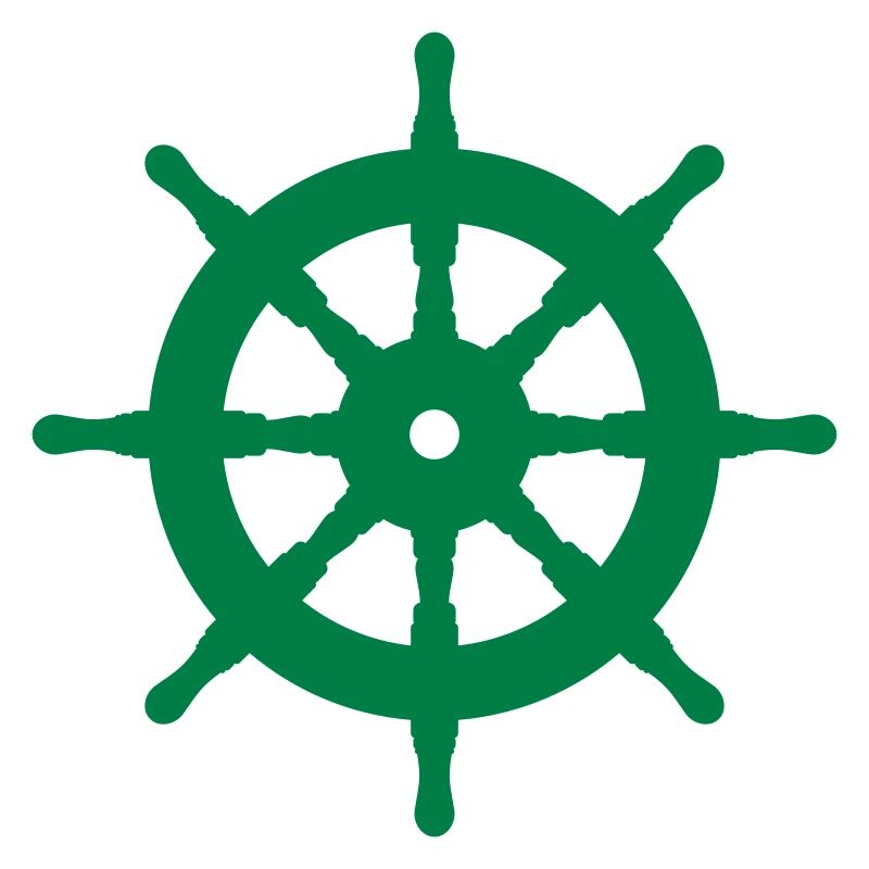 Symbolform des Schiffsrudersymbols. Logo des Schiffsruders
