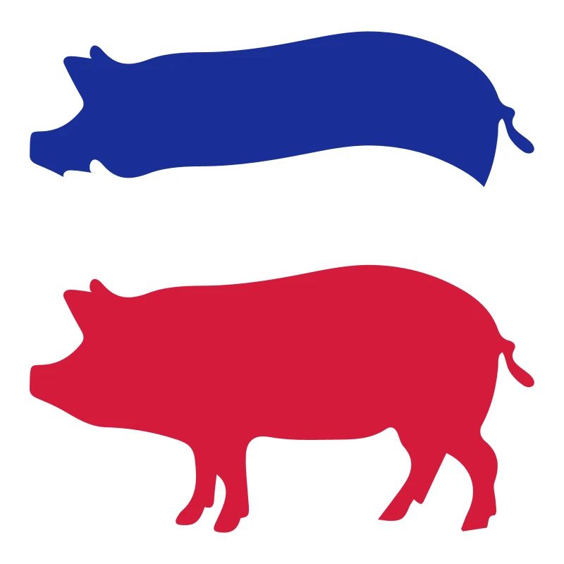 Kleine Schweine Farben anpassbare Flagge