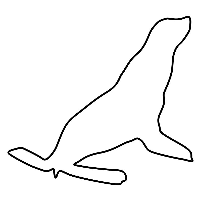 Silhouette de phoque de mer