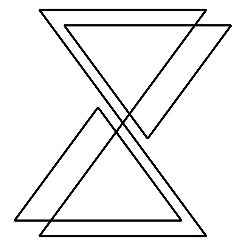 Time Runs Hourglass Abstract Rectangles