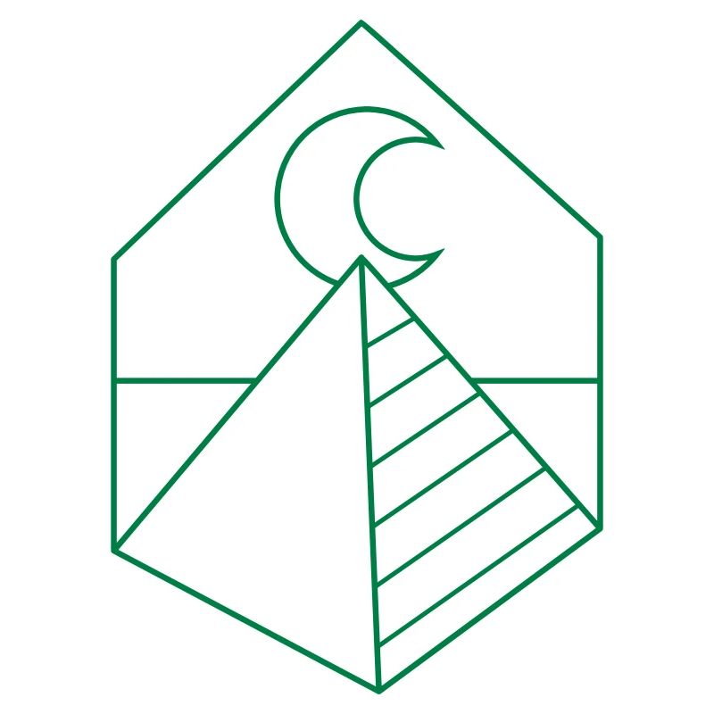 BOHO Pyramide auf dem Mond