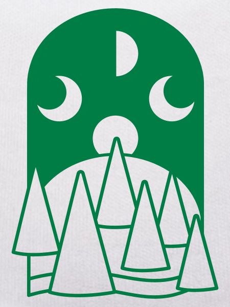 BOHO Mondphasen bogen mit Wald