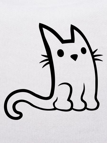 Petit chat assis mignon