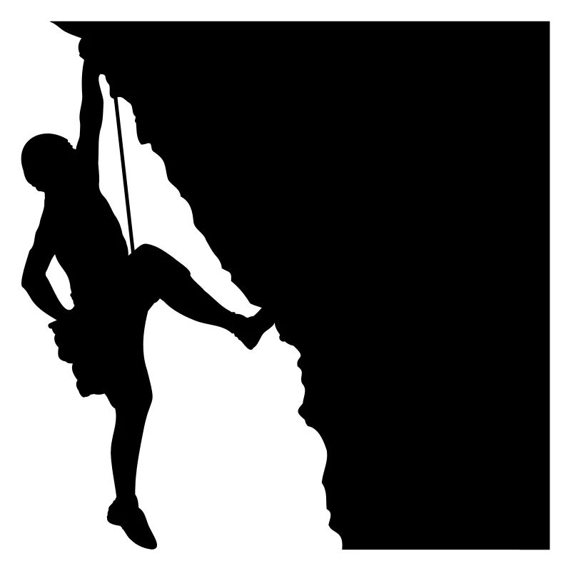 Felsen Klettern Bergsteiger Silhouette