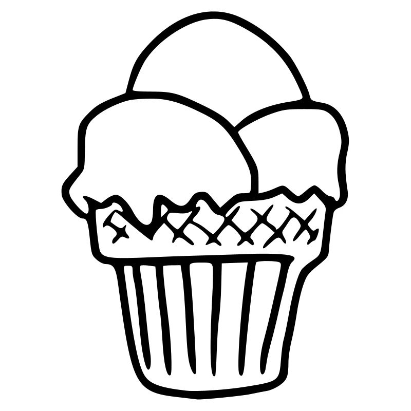 Emoji Eiscreme Skizze Eis Sticker
