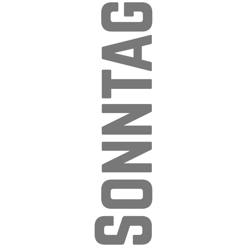 Dimanche en semaine sous forme de texte