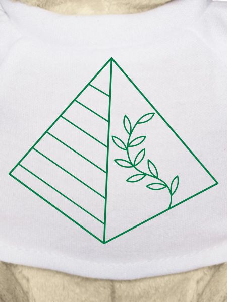 Pyramide mit Blumenbewuchs