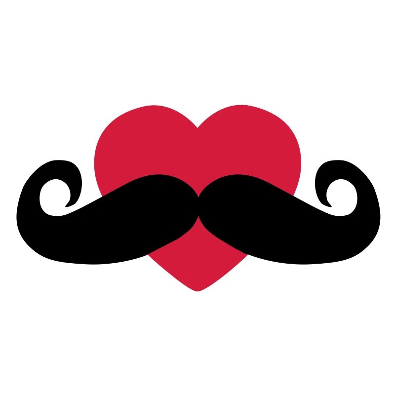 heart moustache / love moustache