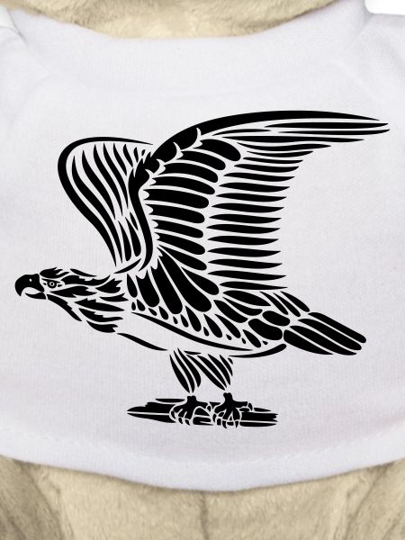 Tattoo eagle with wings.