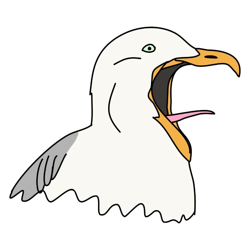 Möwe schreit