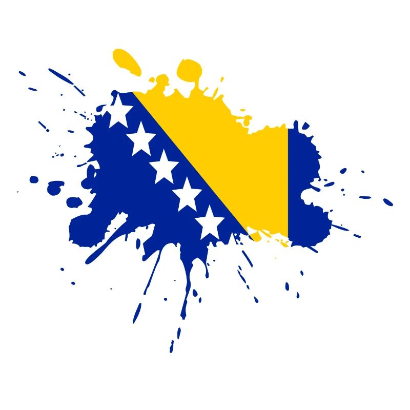 Bosnien Flagge Fleckendesign