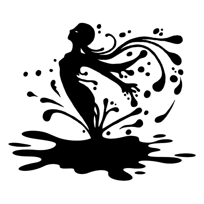 Silhouette and Indian ink