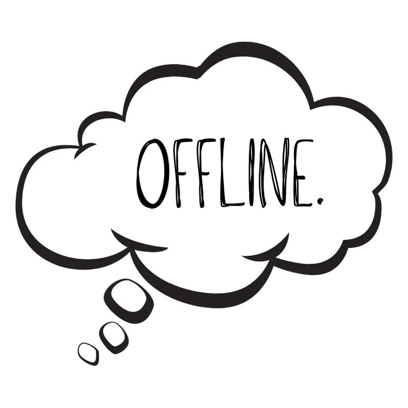 Auszeit Statement Design Denkblase - OFFLINE