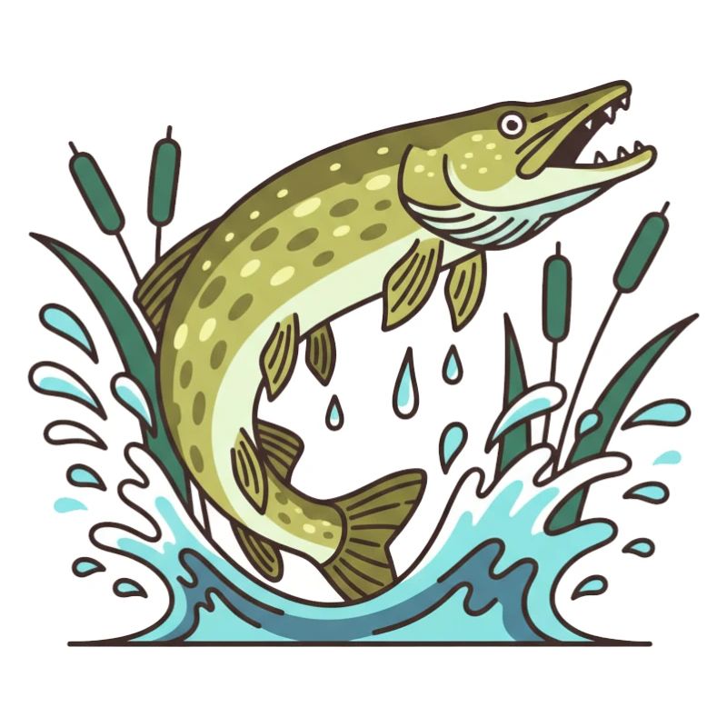 Pike fishing predatory fish