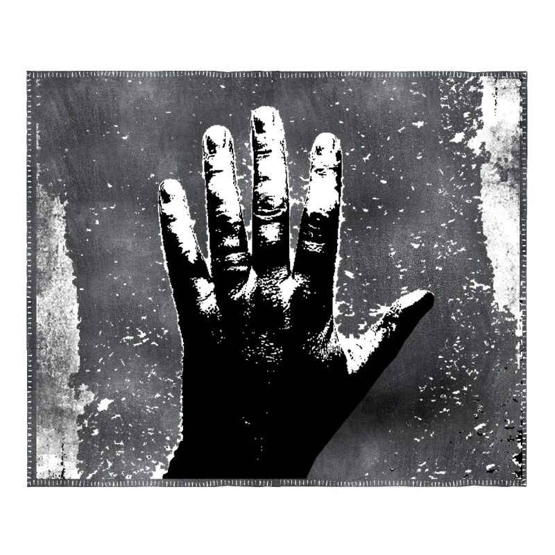 Handsilhouette GrungeMonochrome Stil
