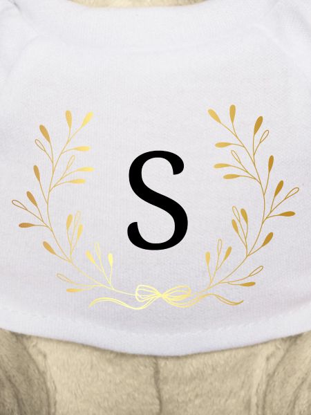 Buchstaben s Gold Blumenkrone