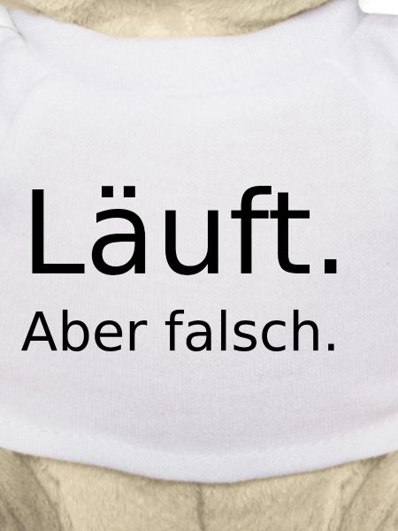 Laeuft ... aber falsch 