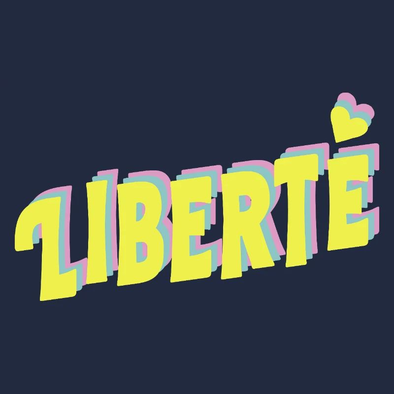 Typographie pop de LIBERTÉ