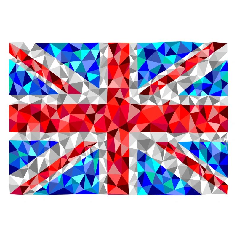 Union Jack dans le style diamant faible poly