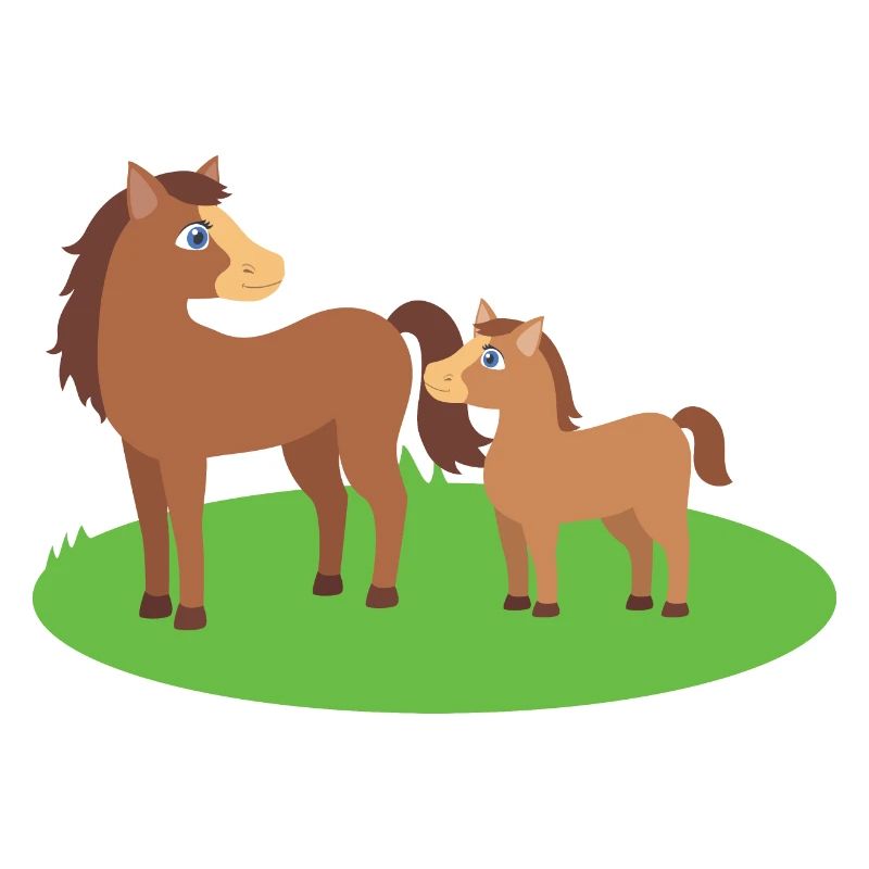 Pferd Mutter und Kind