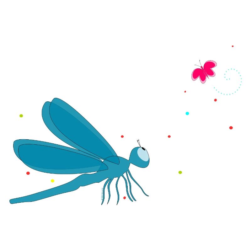 La libellule et le papillon