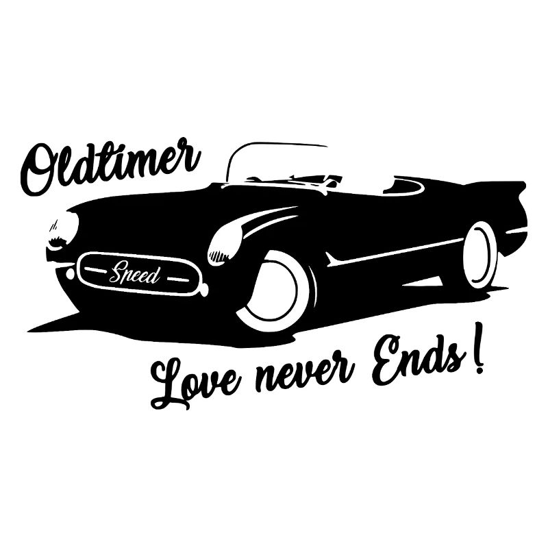 Oldtimer - Love never ends - Auto mit Schrift
