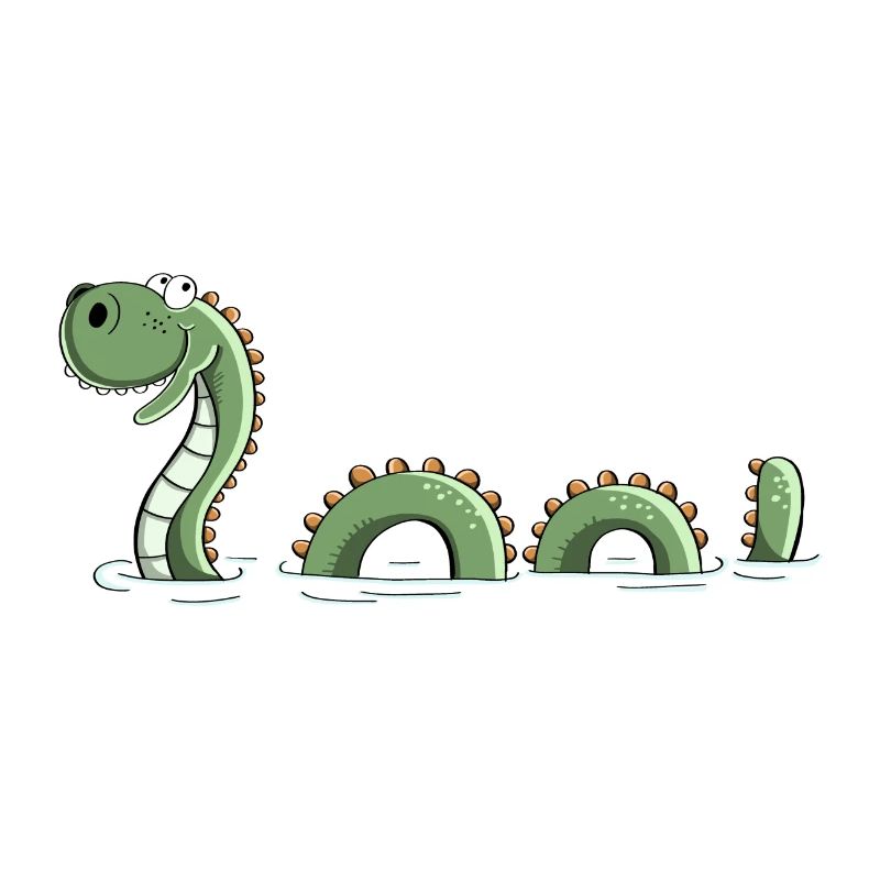 Monstre de mer drôle - Monster - Nessie - Comic