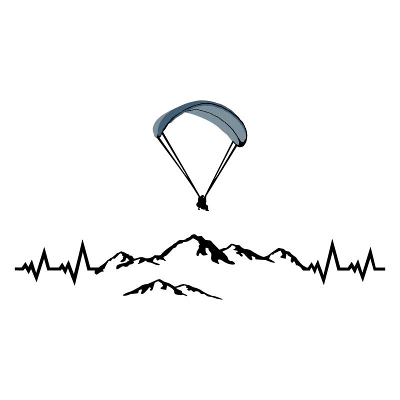 Paragliding, Paragliding, Mountains & Pulse Heartbeat