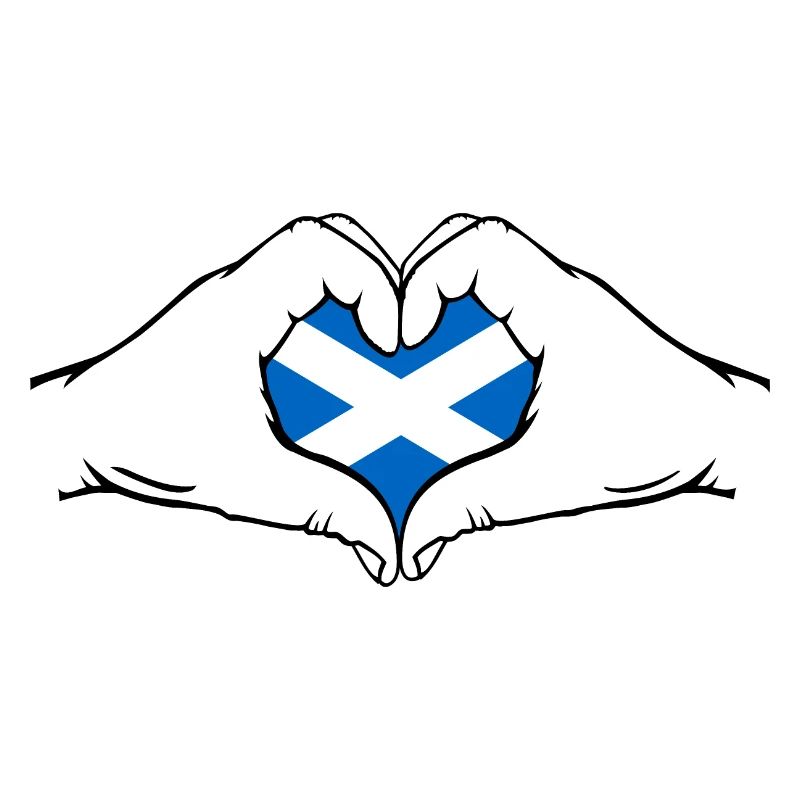 Schottland Flagge Herzform