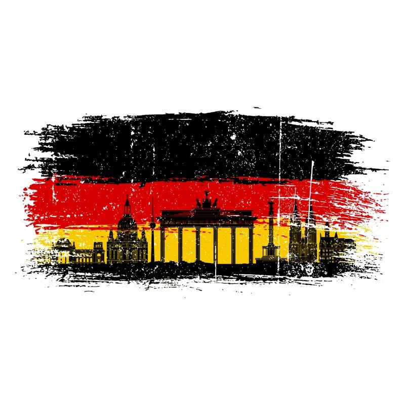 Couleurs du drapeau de Berlin Skyline