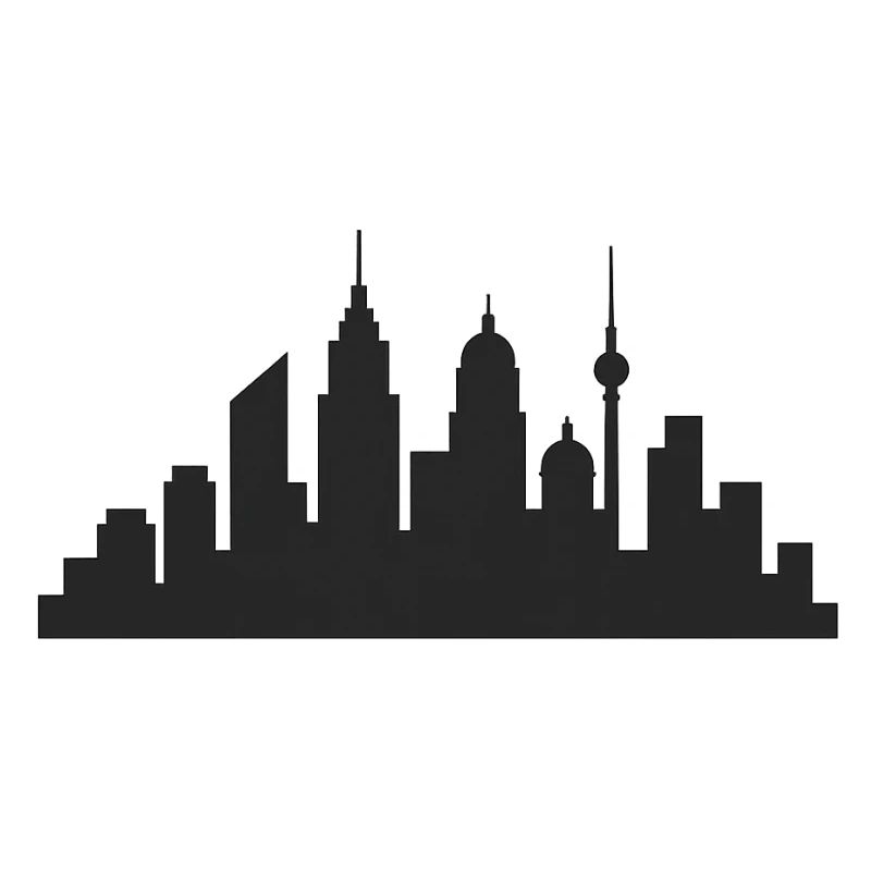 Nachtliche Stadtsilhouette Skyline