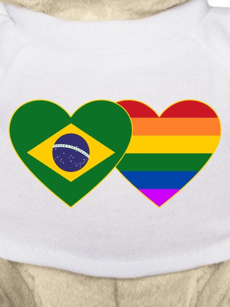 Brasilien Regenbogen Flagge Herz