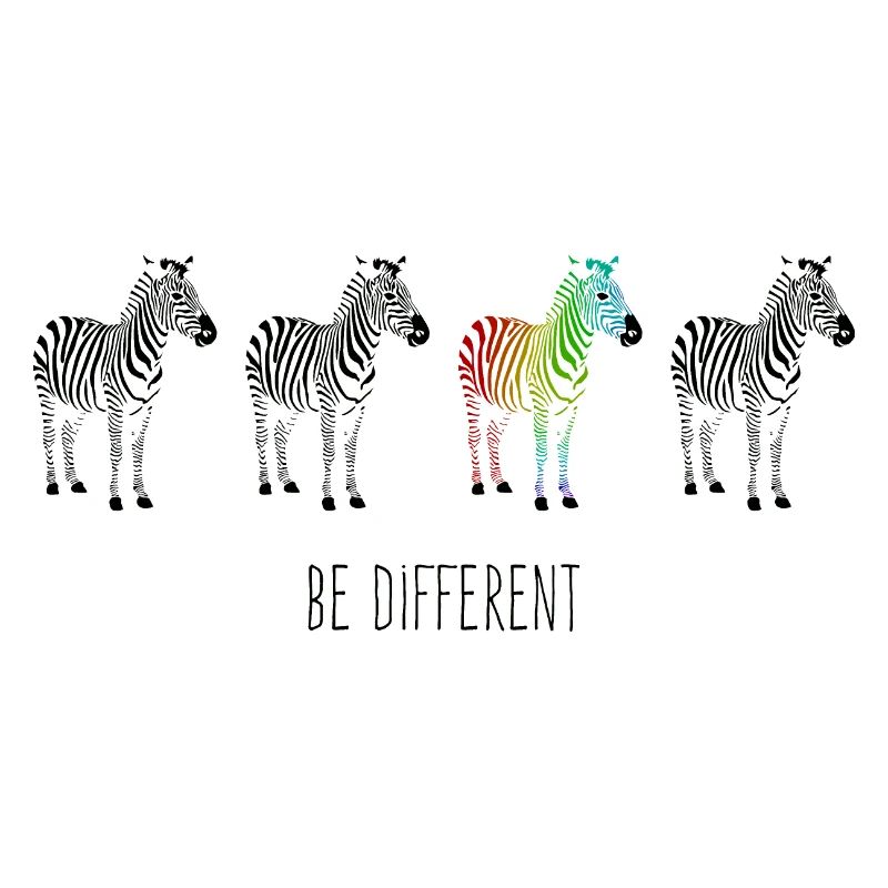 Zebra Regenbogen be different