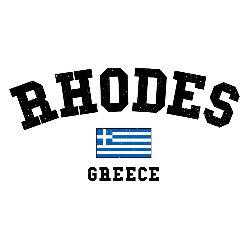 Rhodes Grèce – Motif de l’île et du drapeau
