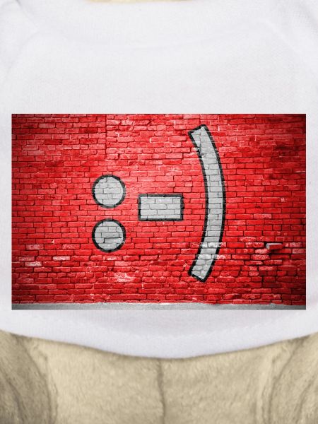 Smiley brick wall graffiti :-)