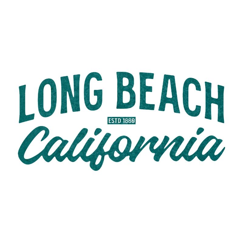 Long Beach California Vintage Script